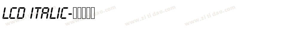 LCD Italic字体转换